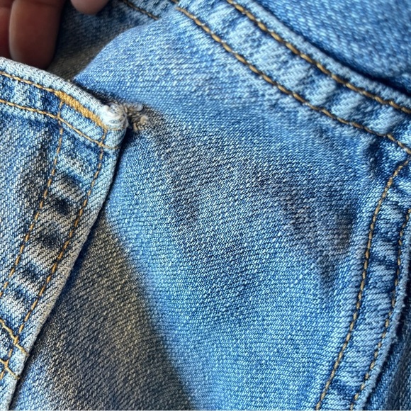 Levis 505 shorts 33 Regular fit Distressed faded blue Worn soft Mens Zip fly - Picture 9 of 9